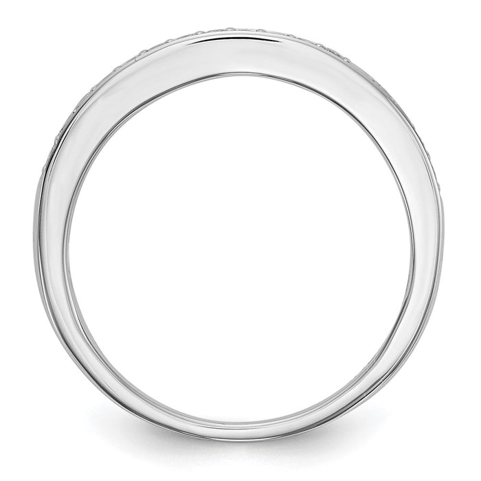 Buy Stylish 14K White Gold Diamond Eternity Band, 1/6 Carat Value Ring-2