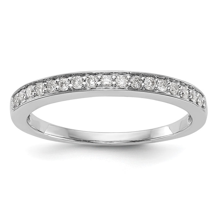 Buy Stylish 14K White Gold Diamond Eternity Band, 1/6 Carat Value Ring-1