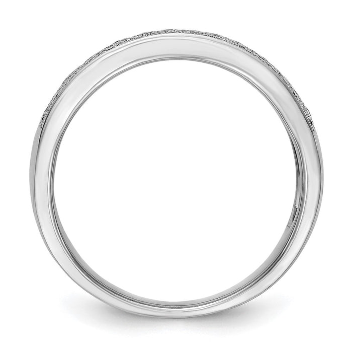 Buy Stylish 14K White Gold Micro Pave Diamond Band - 1 Carat Total Weight-2