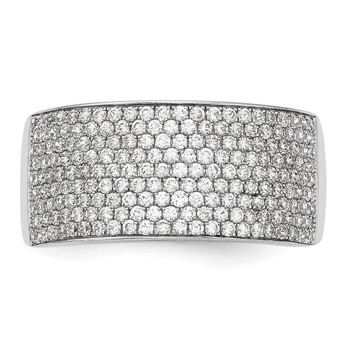 Buy Stylish 14K White Gold Micro Pave Diamond Band - 1 Carat Total Weight-4