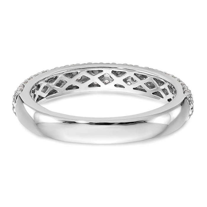 Exclusive 14K White Gold Diamond Band Setting for 70-1.2mm Stones - Stylish Value-6