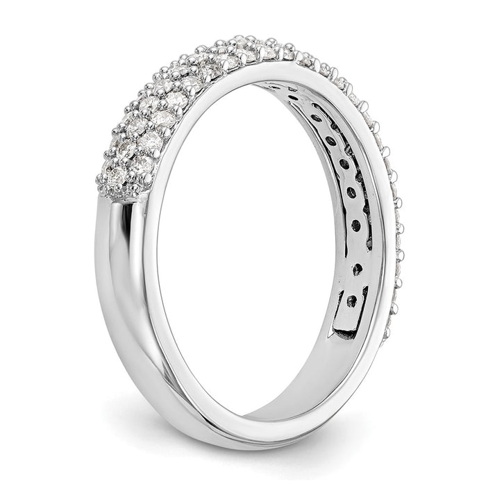 Exclusive 14K White Gold Diamond Band Setting for 70-1.2mm Stones - Stylish Value-7