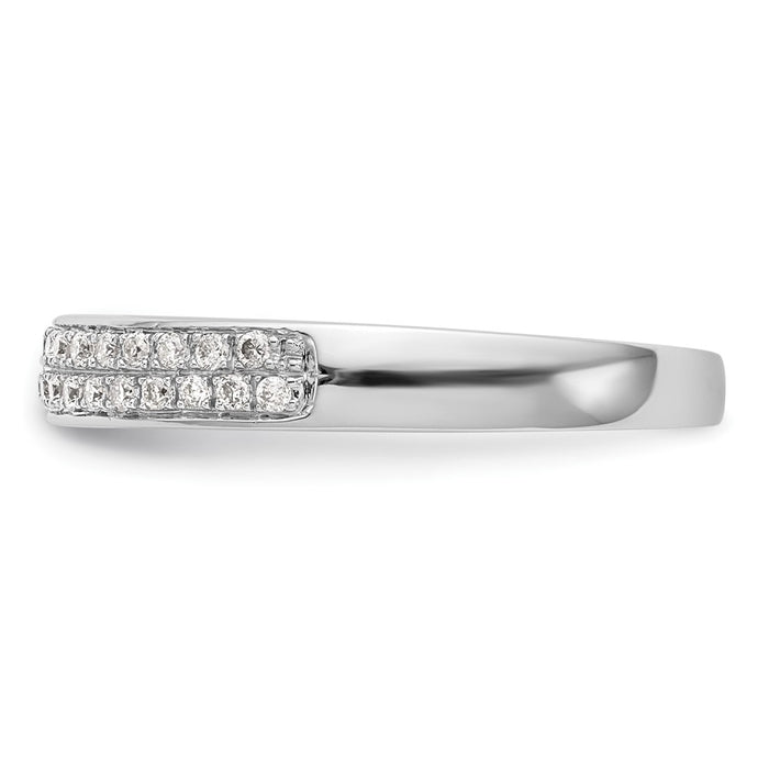 Exclusive 14K White Gold Micro Pave Diamond Band, 1/5 Carat, Stylish Value-3