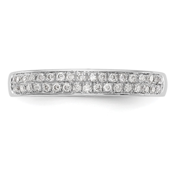 Exclusive 14K White Gold Micro Pave Diamond Band, 1/5 Carat, Stylish Value-4