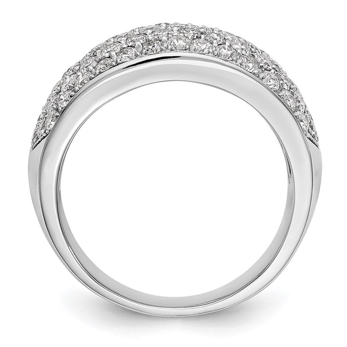 Order Stylish 14K White Gold Pave Diamond Band - 1.6 Carats, Luxury Value-2