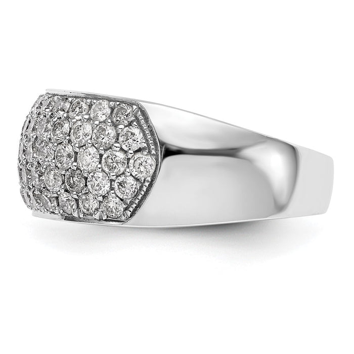Order Stylish 14K White Gold Pave Diamond Band - 1.6 Carats, Luxury Value-3