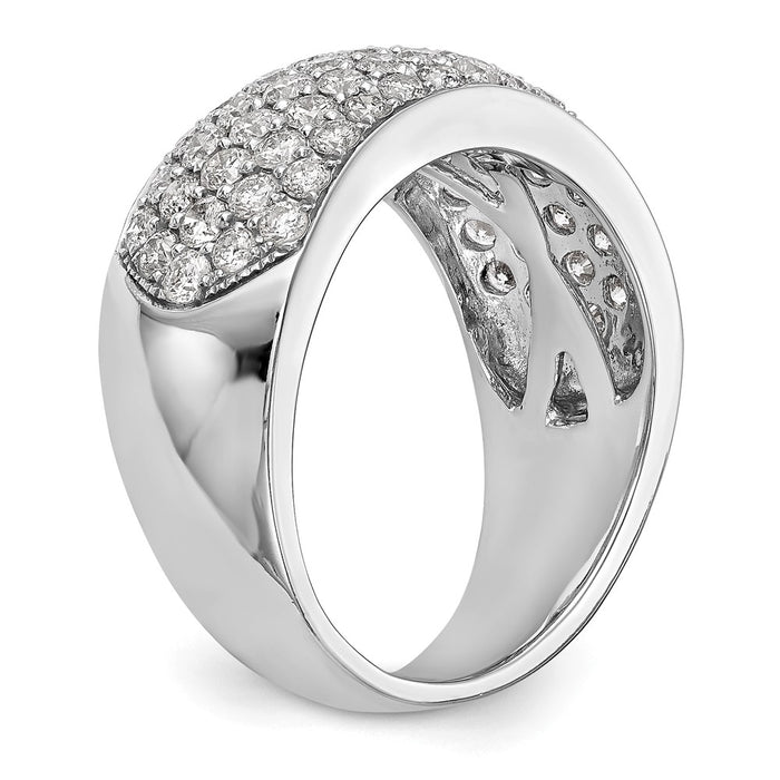 Order Stylish 14K White Gold Pave Diamond Band - 1.6 Carats, Luxury Value-6