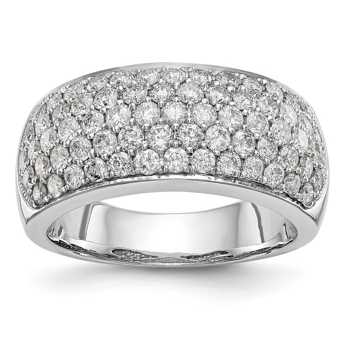 Order Stylish 14K White Gold Pave Diamond Band - 1.6 Carats, Luxury Value-1
