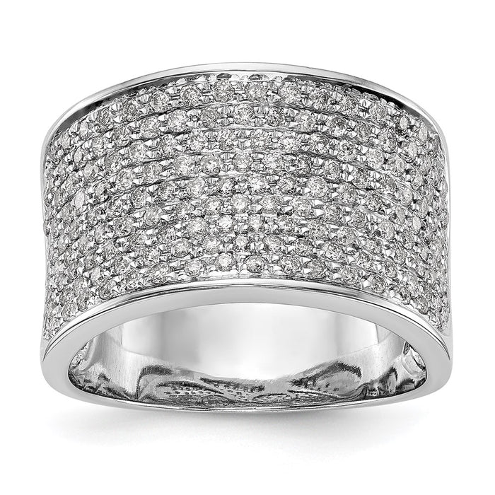 Buy Stylish 14K White Gold Full Diamond Eternity Band - 1 Carat, Affordable Luxury-1