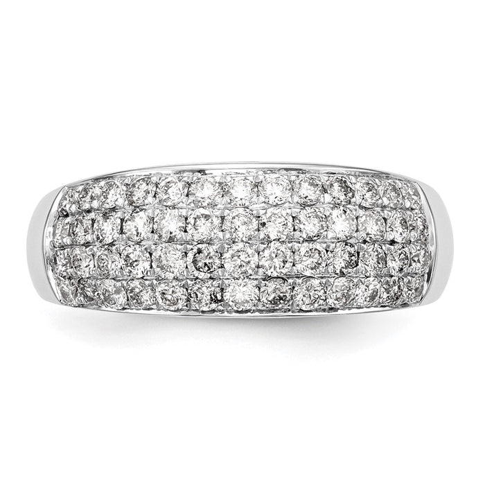 High-Quality 14K White Gold Micro Pave Diamond Band, 1.75 Carats - Stylish Value-4