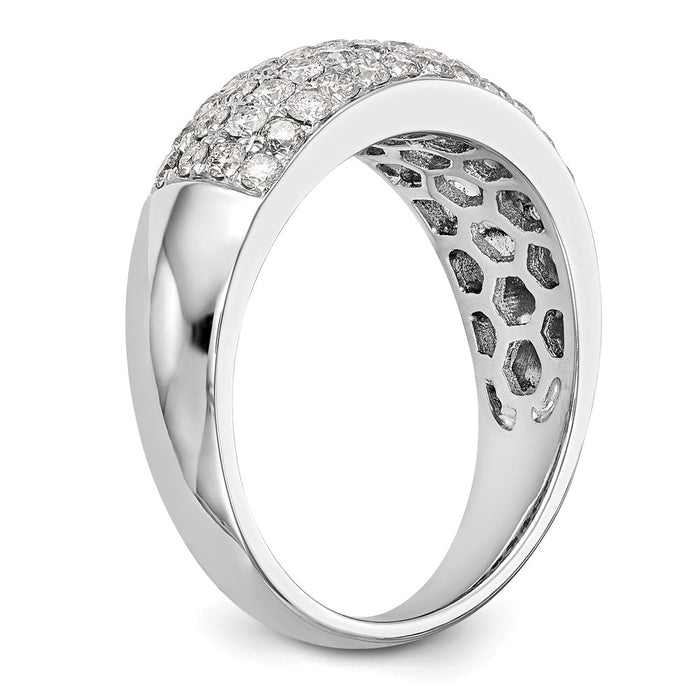 High-Quality 14K White Gold Micro Pave Diamond Band, 1.75 Carats - Stylish Value-6