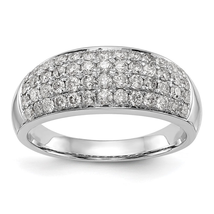 High-Quality 14K White Gold Micro Pave Diamond Band, 1.75 Carats - Stylish Value-1