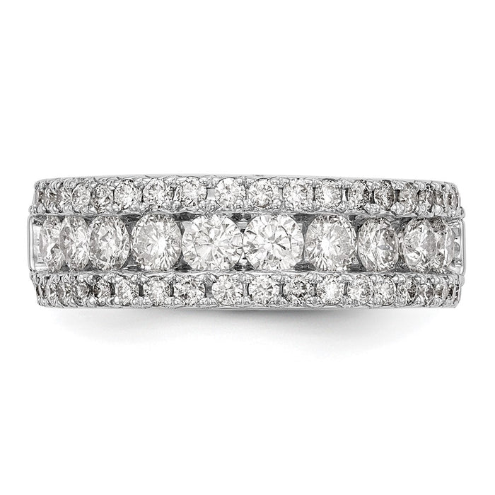 Buy 14K White Gold 1.5 Carat Full Diamond Eternity Band | Luxury Value Ring-4