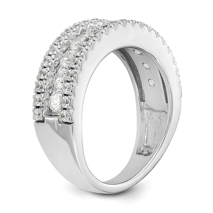 Buy 14K White Gold 1.5 Carat Full Diamond Eternity Band | Luxury Value Ring-6