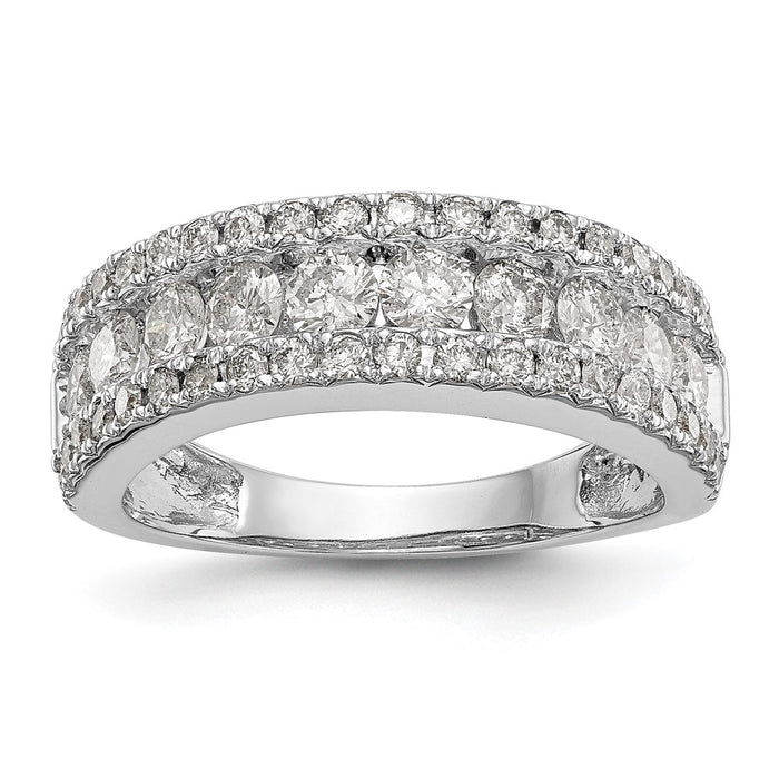 Buy 14K White Gold 1.5 Carat Full Diamond Eternity Band | Luxury Value Ring-1