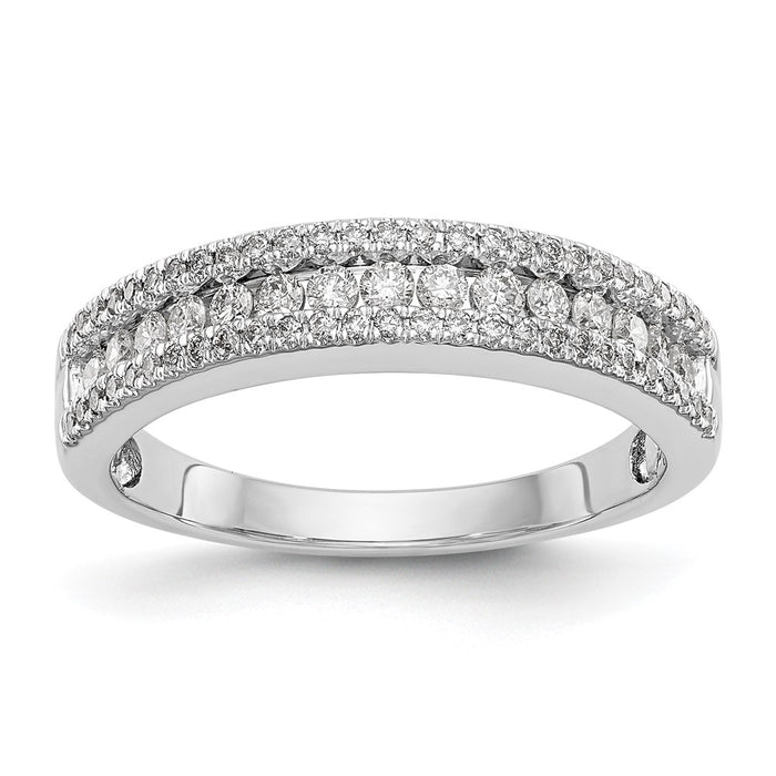 Buy Exclusive 14K White Gold 1/2 Carat Diamond Eternity Band - Stylish Luxury-1
