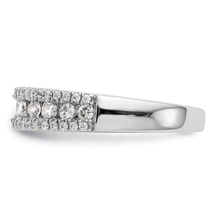Exclusive 14K White Gold Diamond Band, 5/8 Carat - Stylish Luxury Ring-3