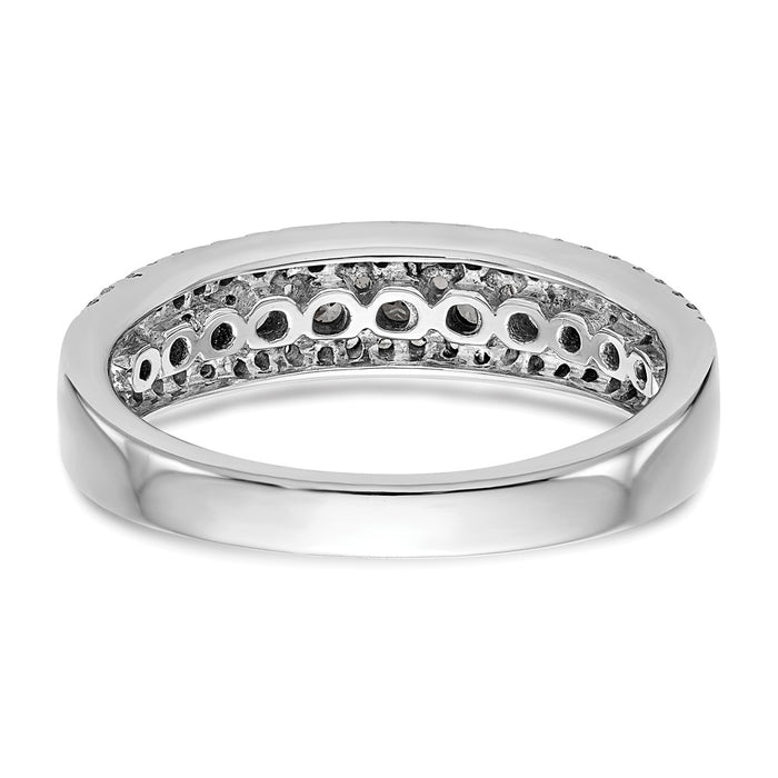 Exclusive 14K White Gold Diamond Band, 5/8 Carat - Stylish Luxury Ring-5