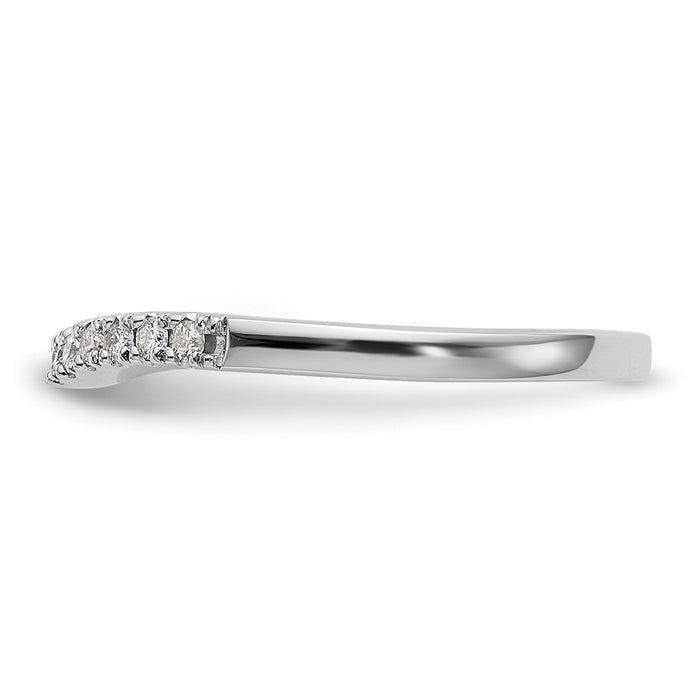 Exclusive 14K White Gold Wedding Band Set with 1/3 Carat Diamonds - Affordable Value-3