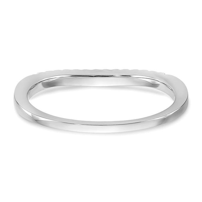 Exclusive 14K White Gold Wedding Band Set with 1/3 Carat Diamonds - Affordable Value-5