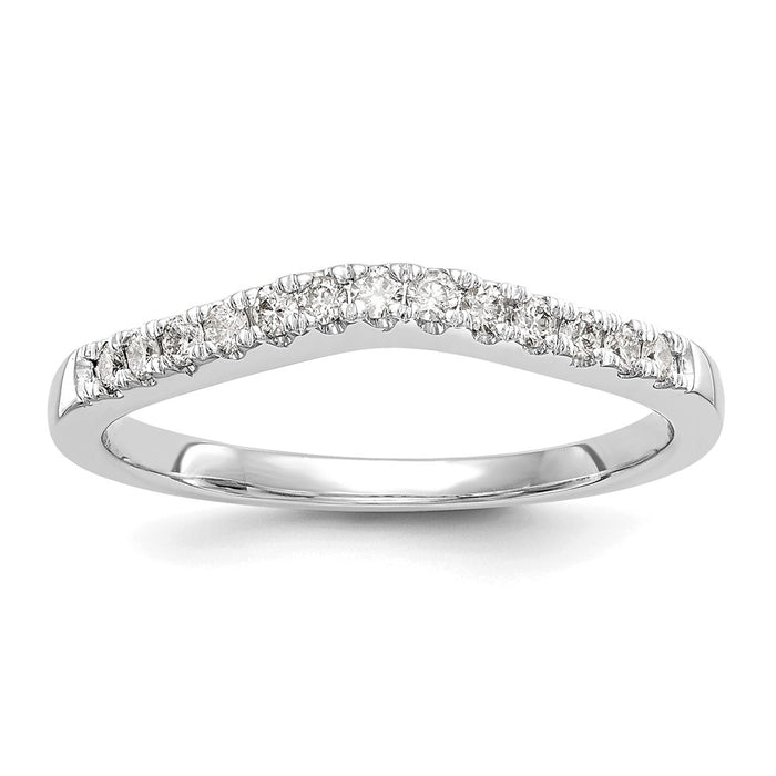 Exclusive 14K White Gold Wedding Band Set with 1/3 Carat Diamonds - Affordable Value-7