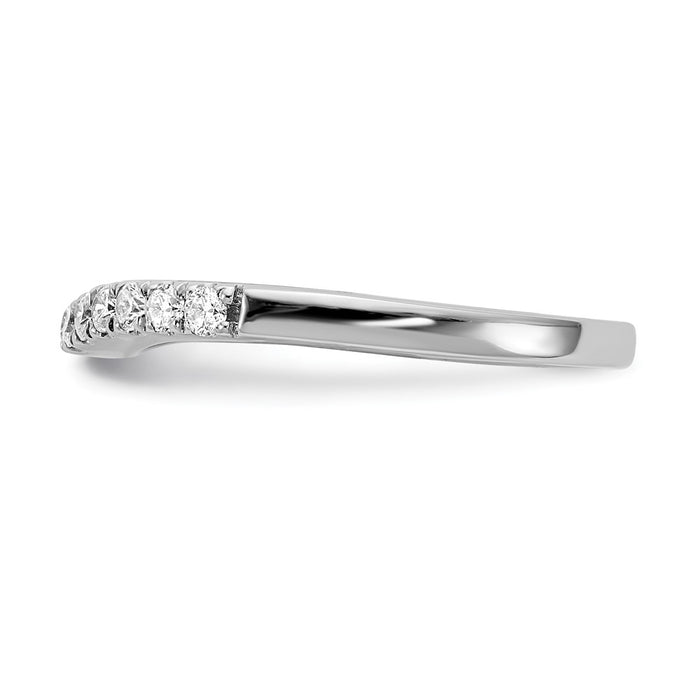 High-quality 14K White Gold Wedding Band Set with 5/8 Carat Diamonds - Stylish Pair of 2-3