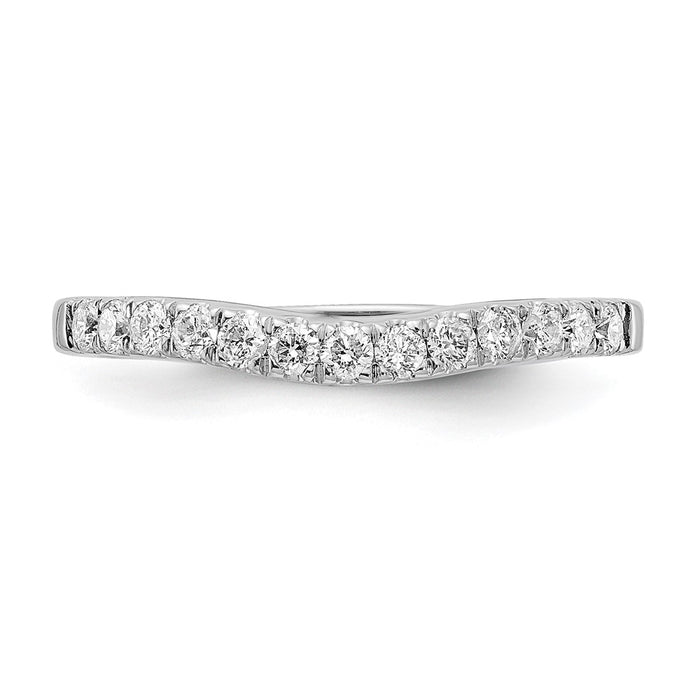 High-quality 14K White Gold Wedding Band Set with 5/8 Carat Diamonds - Stylish Pair of 2-4