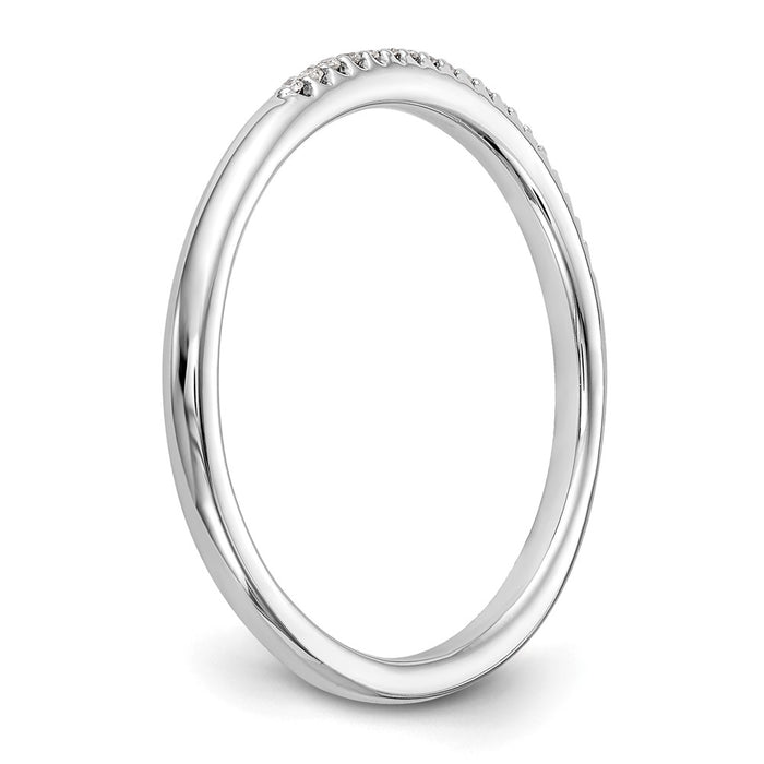 Buy Exclusive 14K White Gold Diamond Wedding Band, 1/20 Carat, Stylish Value-6