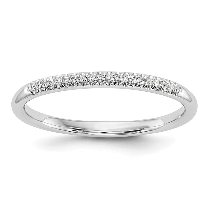 Buy Exclusive 14K White Gold Diamond Wedding Band, 1/20 Carat, Stylish Value-1