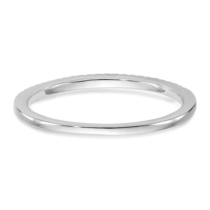 Buy Stylish 14K White Gold Diamond Wedding Band, 1/10 Carat Total Weight-5