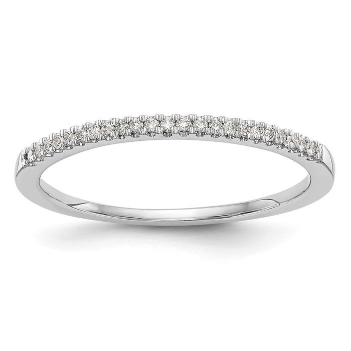 Buy Stylish 14K White Gold Diamond Wedding Band, 1/10 Carat Total Weight-1