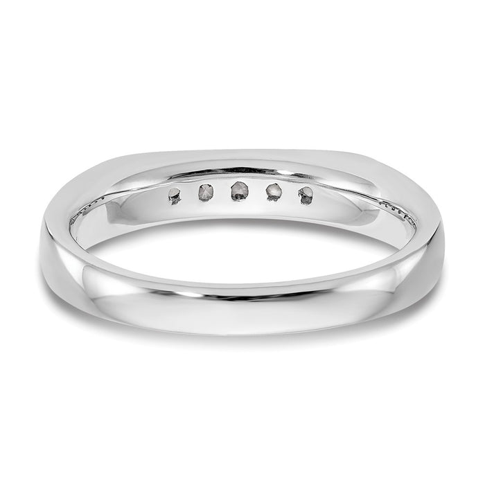 Exclusive 14K White Gold Open Channel Band for 5-Stone Setting - Stylish & Affordable-6