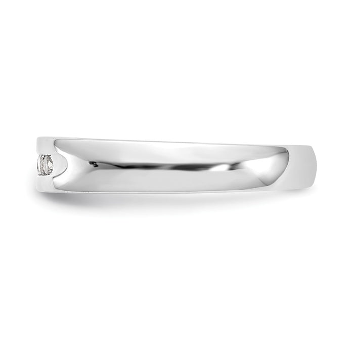 Buy Exclusive 14K White Gold Open Channel Band for 5-Stone Setting - Stylish!-4