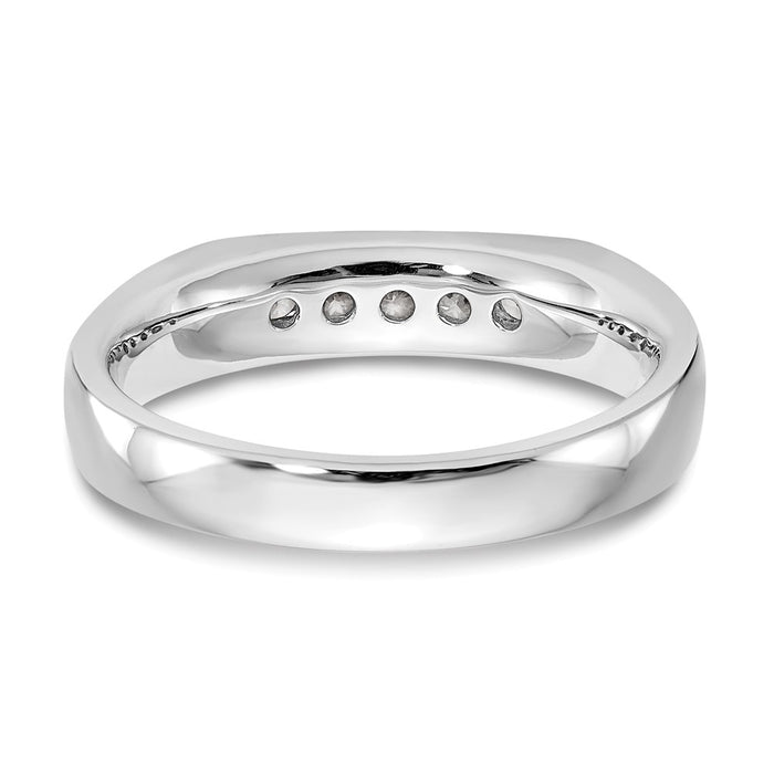 Exclusive 14K White Gold 5-Stone Diamond Band - 1/5 Carat, Affordable Luxury-5