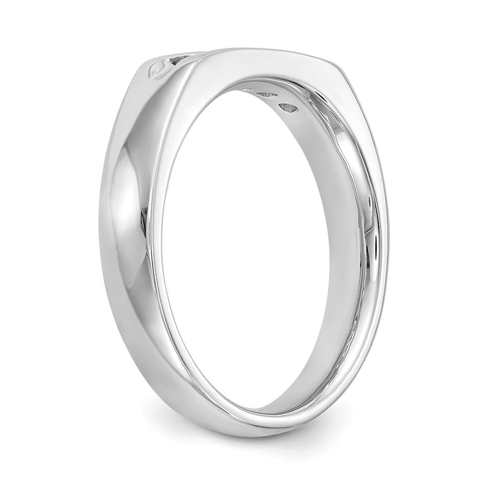 Buy Exclusive 14K White Gold Open Channel Band for 5-Stone Setting - Stylish!-7