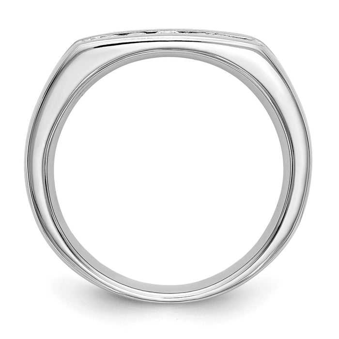 Exclusive 14K White Gold Open Channel Band for 5-Stone Setting - Affordable Luxury-3