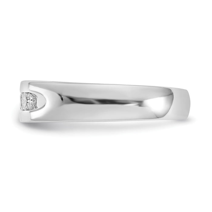 High-Quality 14K White Gold 5-Stone Diamond Band - 3/8 Carat, Stylish Value!-3