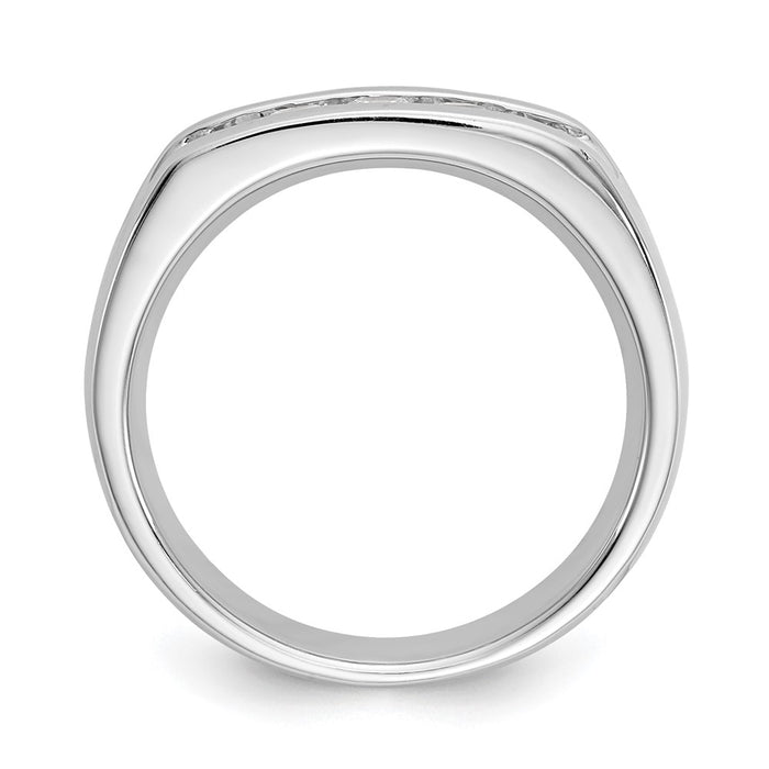 Buy Stylish 14K White Gold 5-Stone Diamond Band - 1/2 Carat at Discounted Price-2