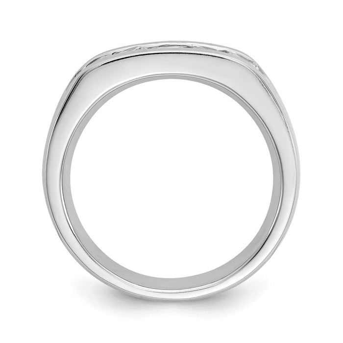 Buy 14K White Gold Open Channel Band for 5 x 3.1mm Stones | Stylish Value!-3