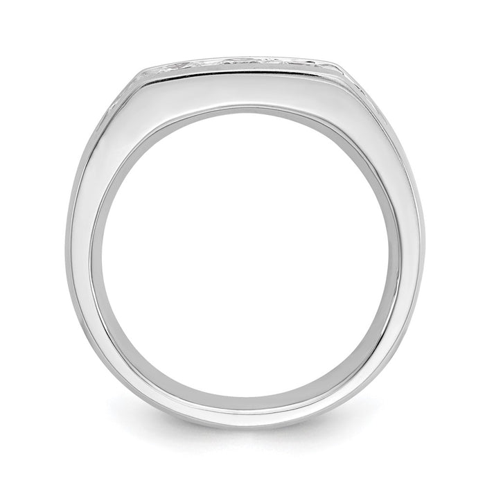 Buy 14K White Gold Open Channel Band - Stylish 5-Stone Setting (3.4mm)-3