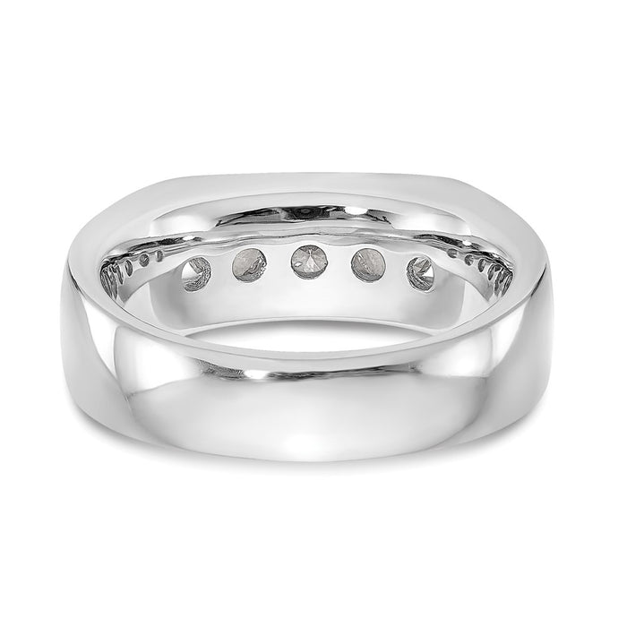 Buy 14K White Gold Open Channel Band for 5-Stone Setting - Stylish & Affordable!-6
