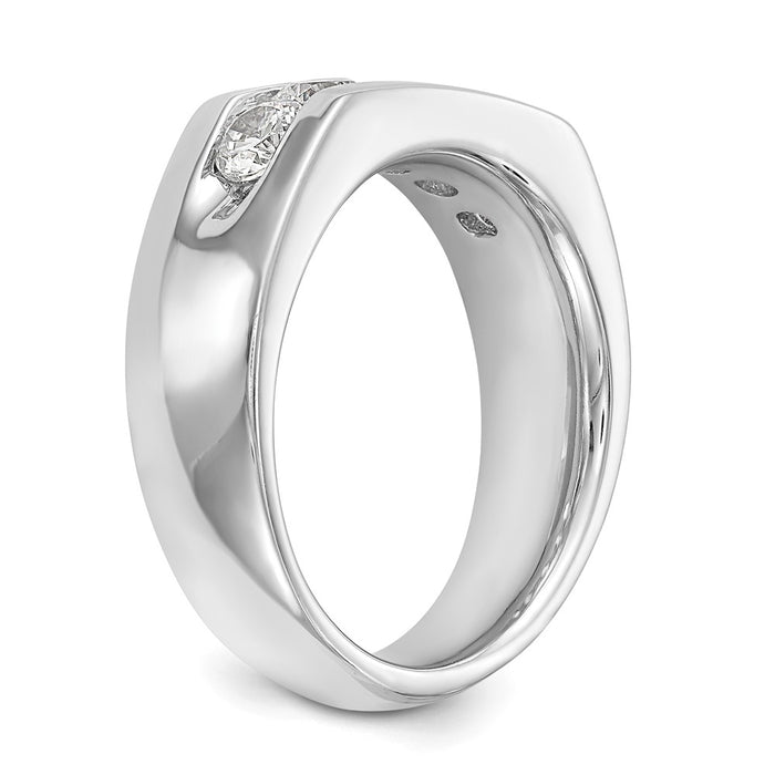 Buy 14K White Gold Open Channel Band for 5-Stone Setting - Stylish & Affordable!-7