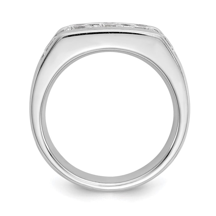 Buy Exclusive 14K White Gold Open Channel Band for 5 x 4.00mm Stones-3