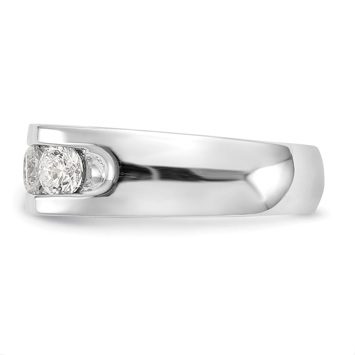 Buy Stylish 14K White Gold 5-Stone Band with 1.25 Carat Diamonds-3