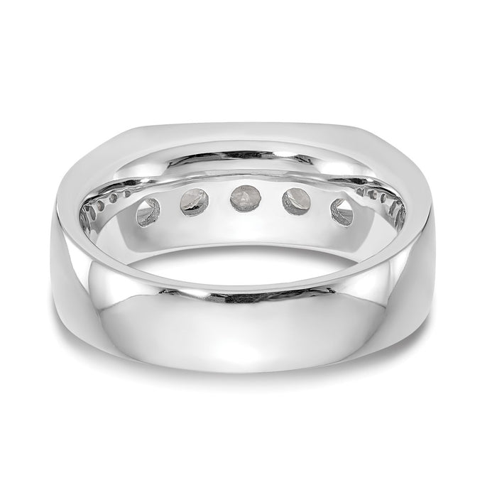 Buy Stylish 14K White Gold 5-Stone Band with 1.25 Carat Diamonds-5