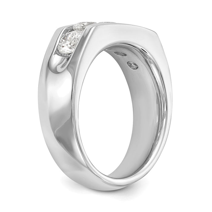 Buy Stylish 14K White Gold 5-Stone Band with 1.25 Carat Diamonds-6