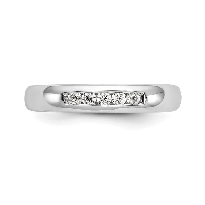 Buy Exclusive 14K White Gold Diamond Band - 1/6 Carat, Stylish 5-Stone Design-4
