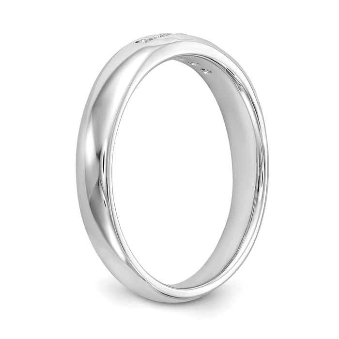 Buy Exclusive 14K White Gold Diamond Band - 1/6 Carat, Stylish 5-Stone Design-6