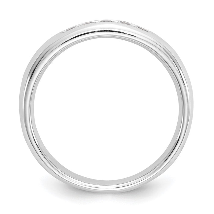 Exclusive 14K White Gold 5-Stone Diamond Band - 1/5 Carat, Stylish Value-2