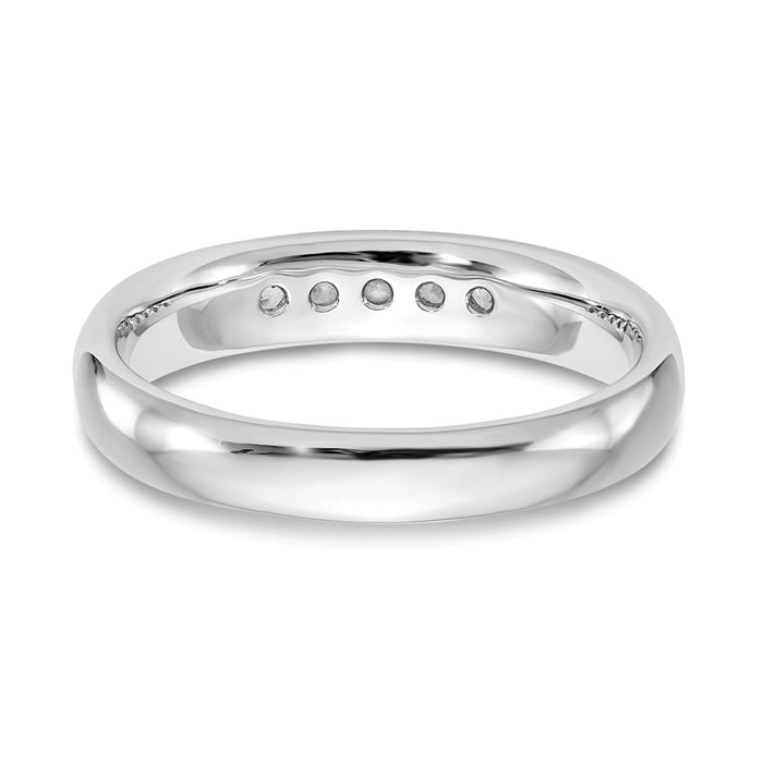 Exclusive 14K White Gold 5-Stone Diamond Band - 1/5 Carat, Stylish Value-5